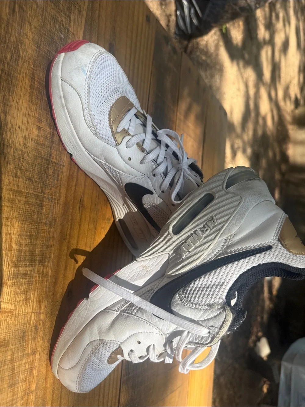 Nike Women’s White, Black & Gold AirMax Sneakers